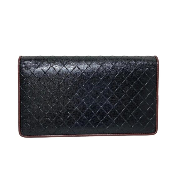 CHANEL Bicolore - Black Leather Long Wallet - Picture 2 of 5